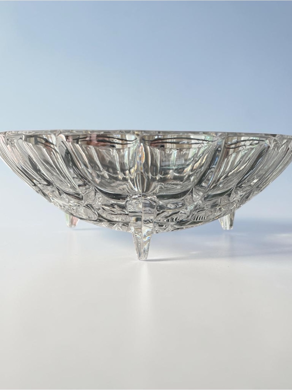 Three footed bowl with rose design, made in Germany, vintage